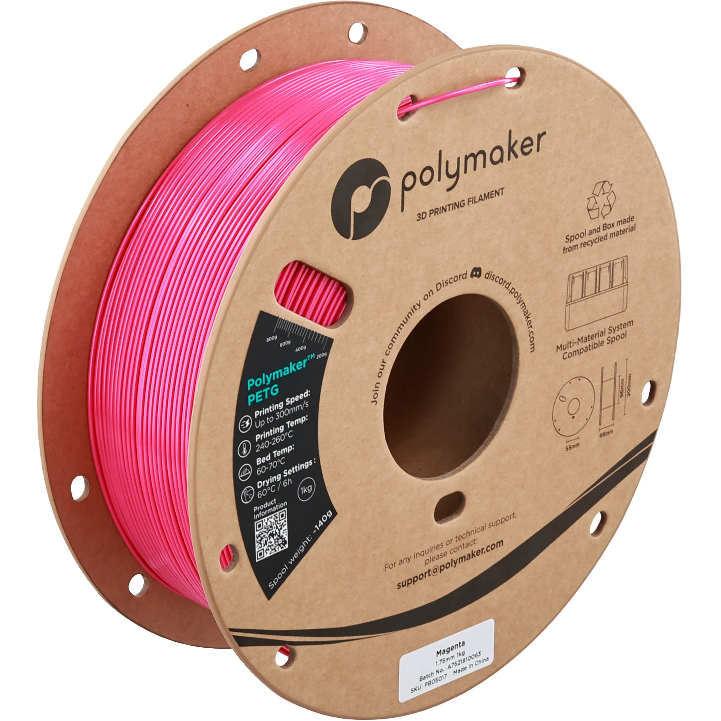 POLMASK PETG 1.75mm Magenta 1kg