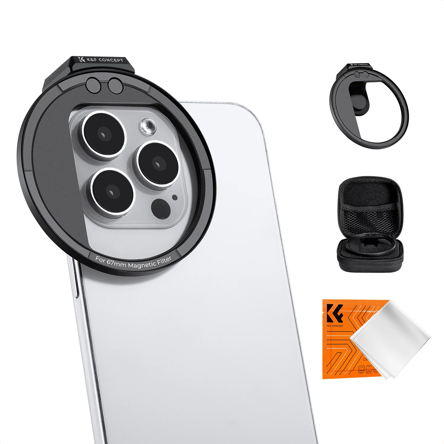 K&F Concept Magnetic Filter Clip viedtālruņiem