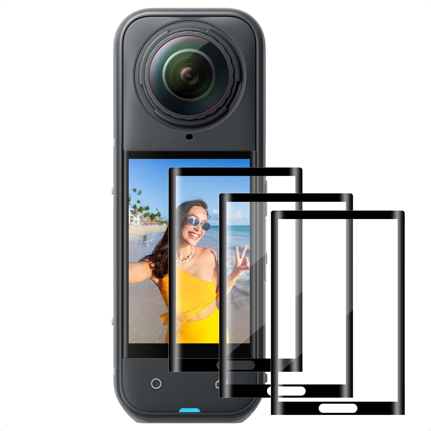 3x Rūdīta stikla ekrāna aizsargs Insta360
