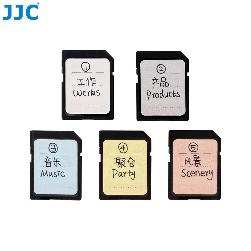 JJC 120x Memory Card Labels Stickers