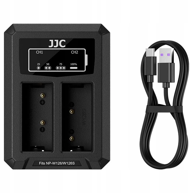 JJC Dual USB-C Lādētājs 2x Fujifilm