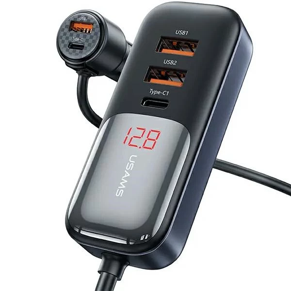 USAMS C40 Auto Lādētājs 3xUSB+2xUSB-C 165W