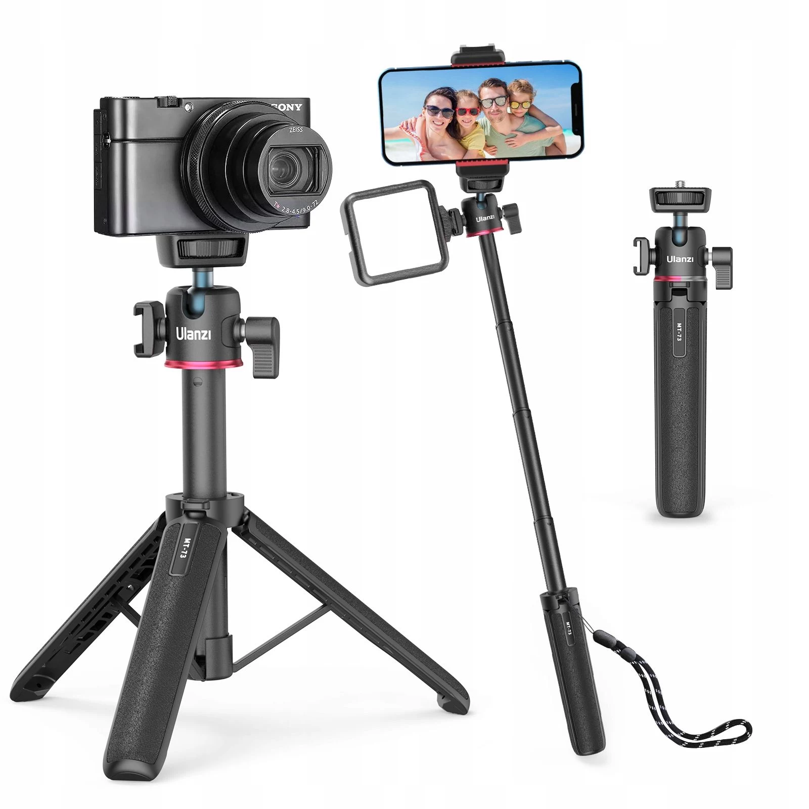 Ulanzi MT-73 Statīvs-Monopods ar 3D Pan/Tilt