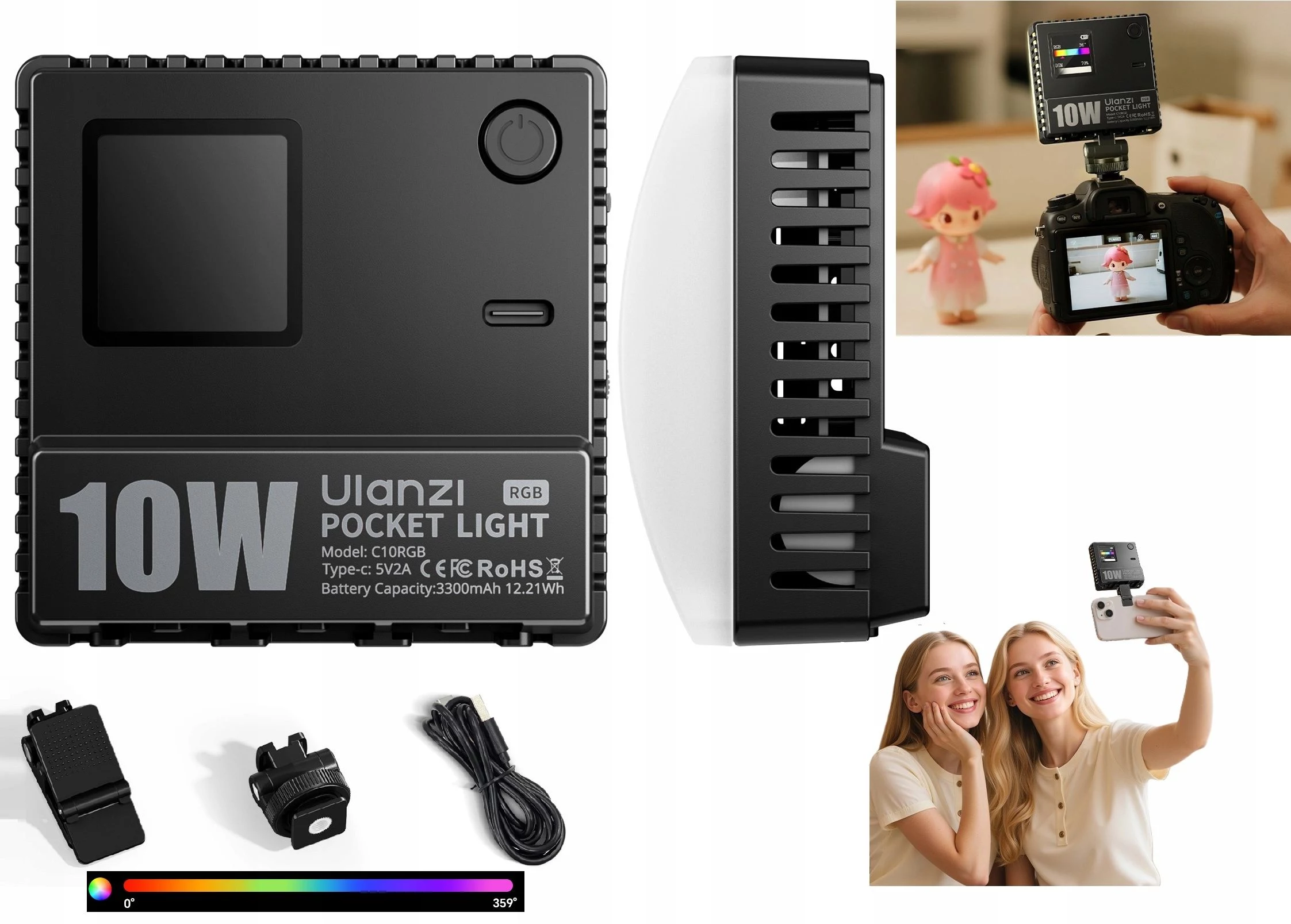 ULANZI C10RGB RGB LED Video Light