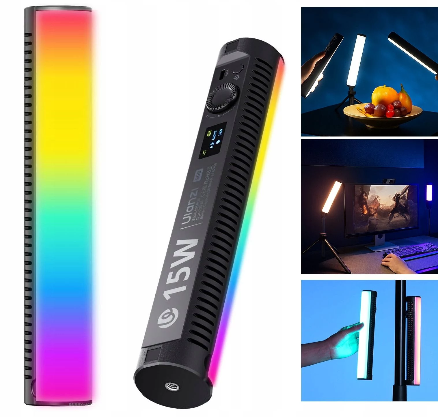 Ulanzi B15RGB 15W LED caurules gaisma