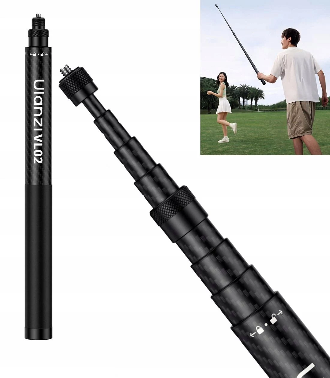 Ulanzi VL02 Carbon Fiber Selfie Stick