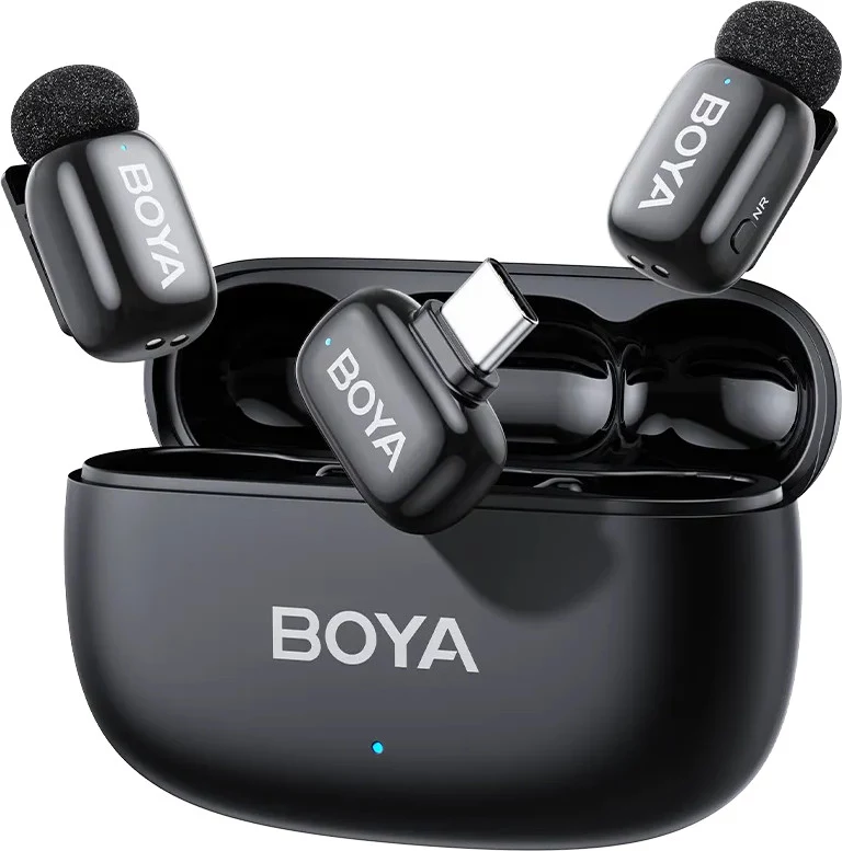 BOYA mini 2-02 bezvadu mikrofonu sistēma