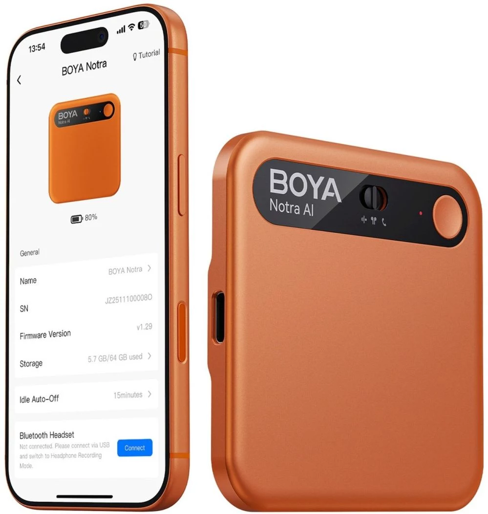 BOYA Notra AI Transcription Voice Recorder