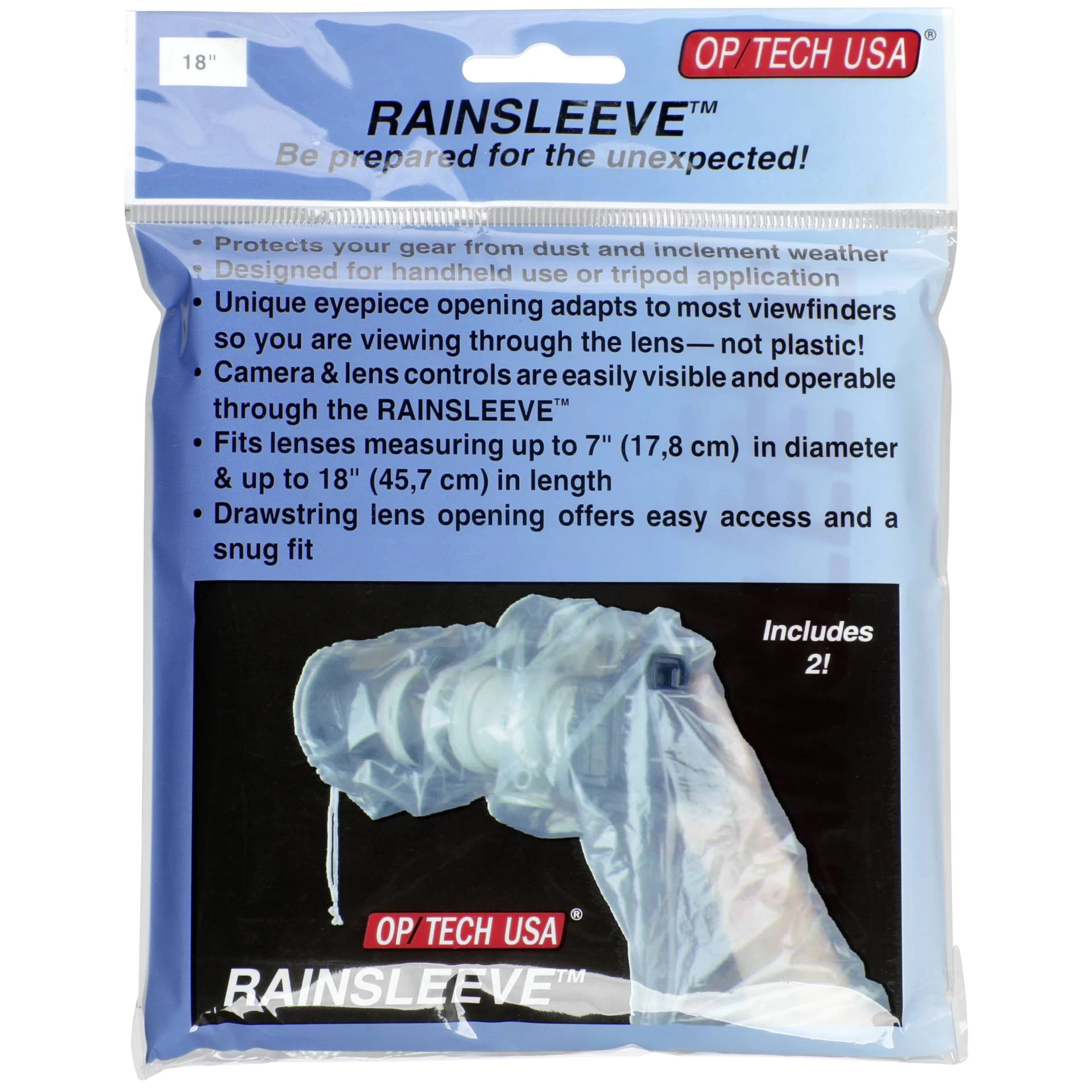 OP TECH Rain-Sleeve 1x2 Camera Rain