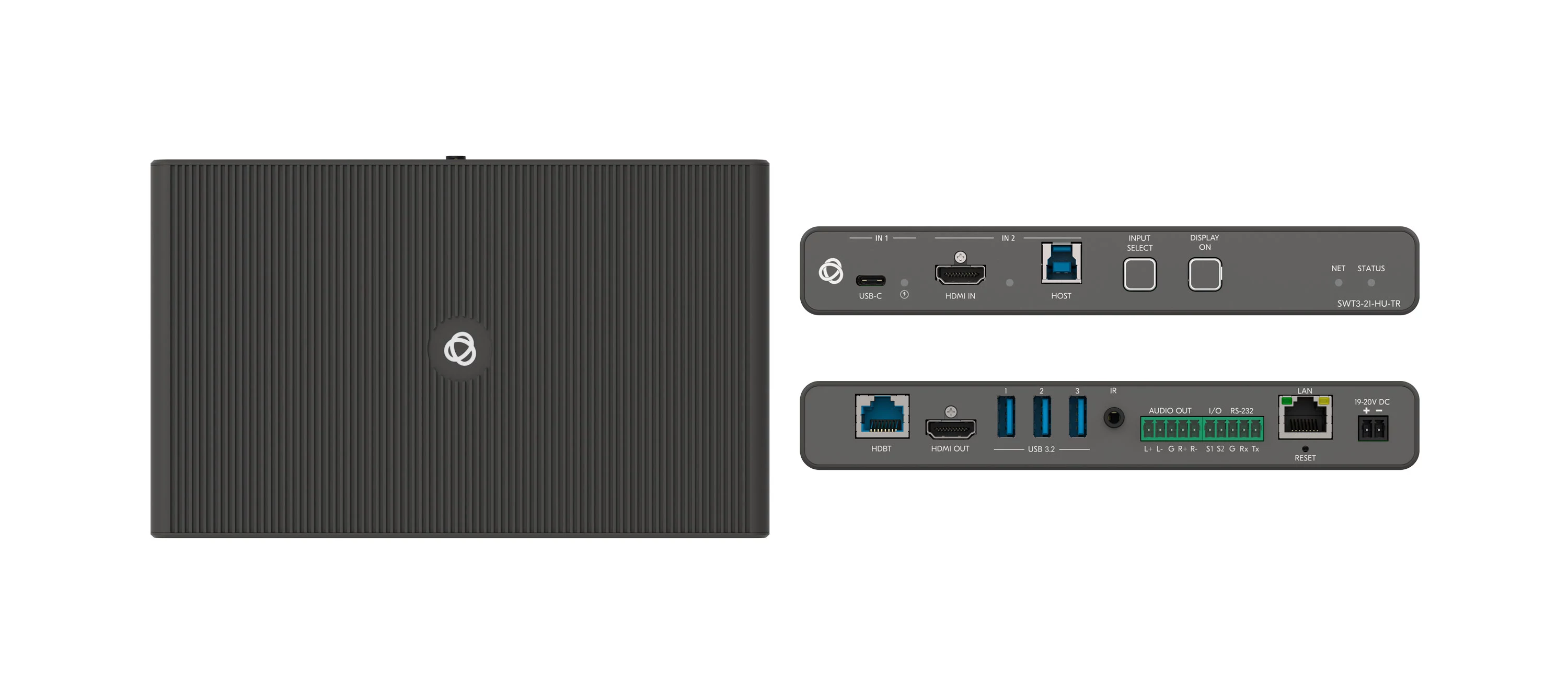 Kramer Electronics SWT3-21-HU-TR 2x1 USB-C/HDMI Switcher