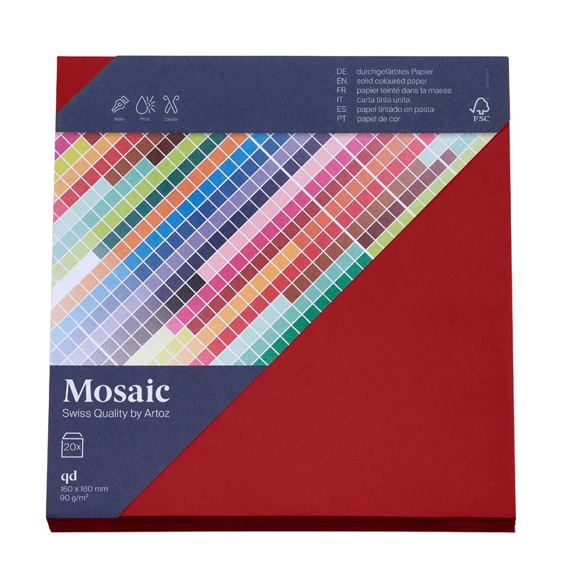 Artoz Mosaic Square Envelopes Fire Red