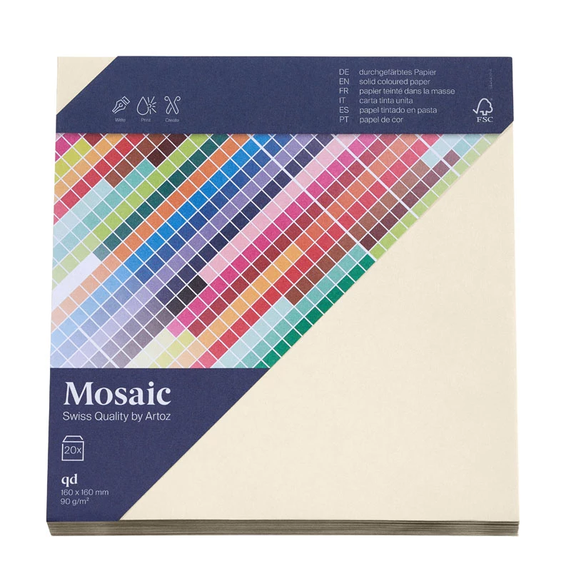 Artoz Papier Mosaic Square Envelopes Ivory