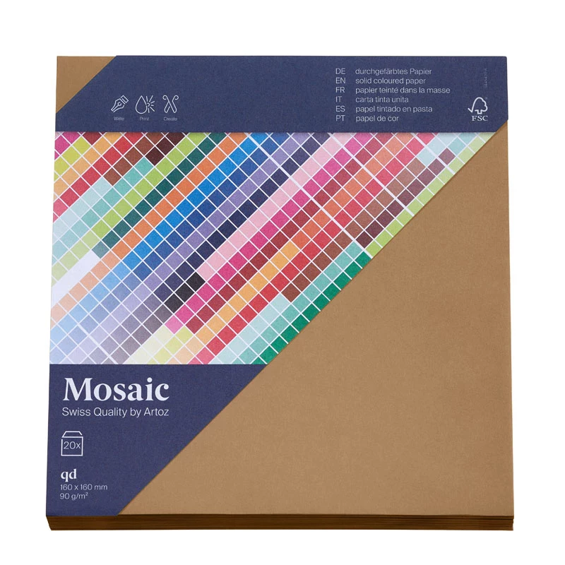 Artoz Papier Mosaic Square Envelopes, Natural