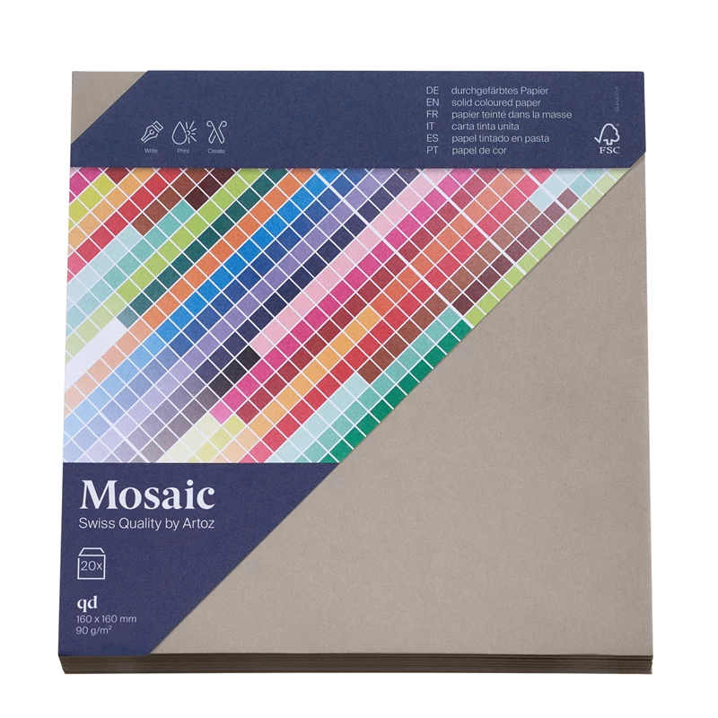 Artoz Papier Mosaic Square Envelopes Cement