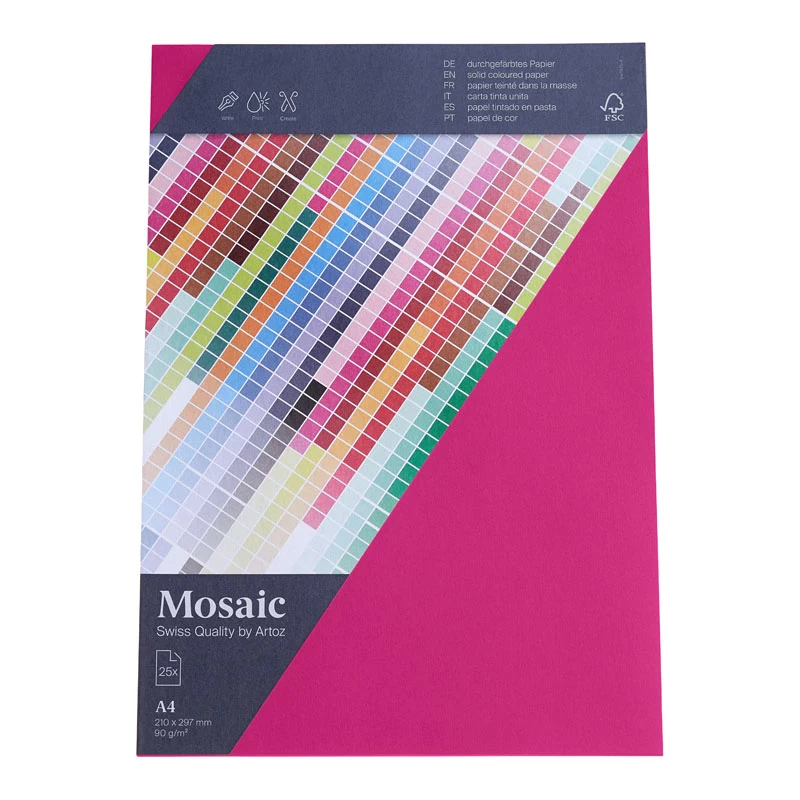 Artoz Papier Mosaic Writing Paper Fuchsia