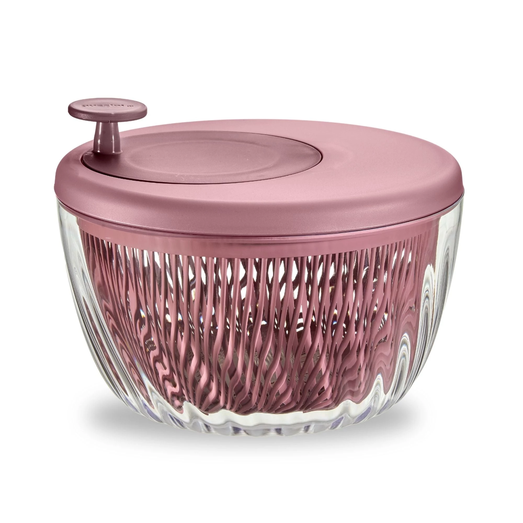 Guzzini Spin&Store Salad Spinner, Mauve Red