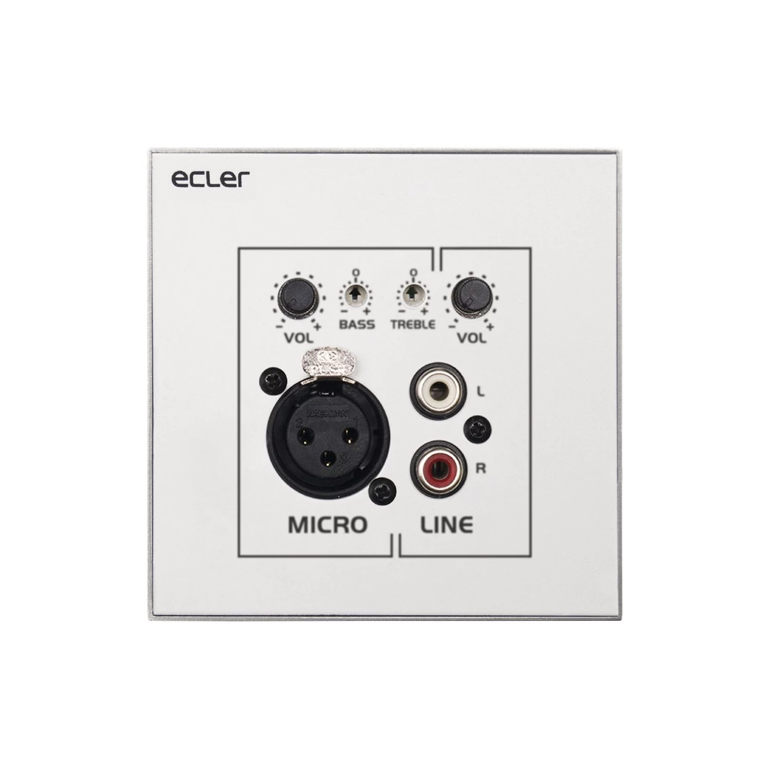 Kindermann WPaMIX-T sienas panelis XLR/RCA skaļums/mikseris