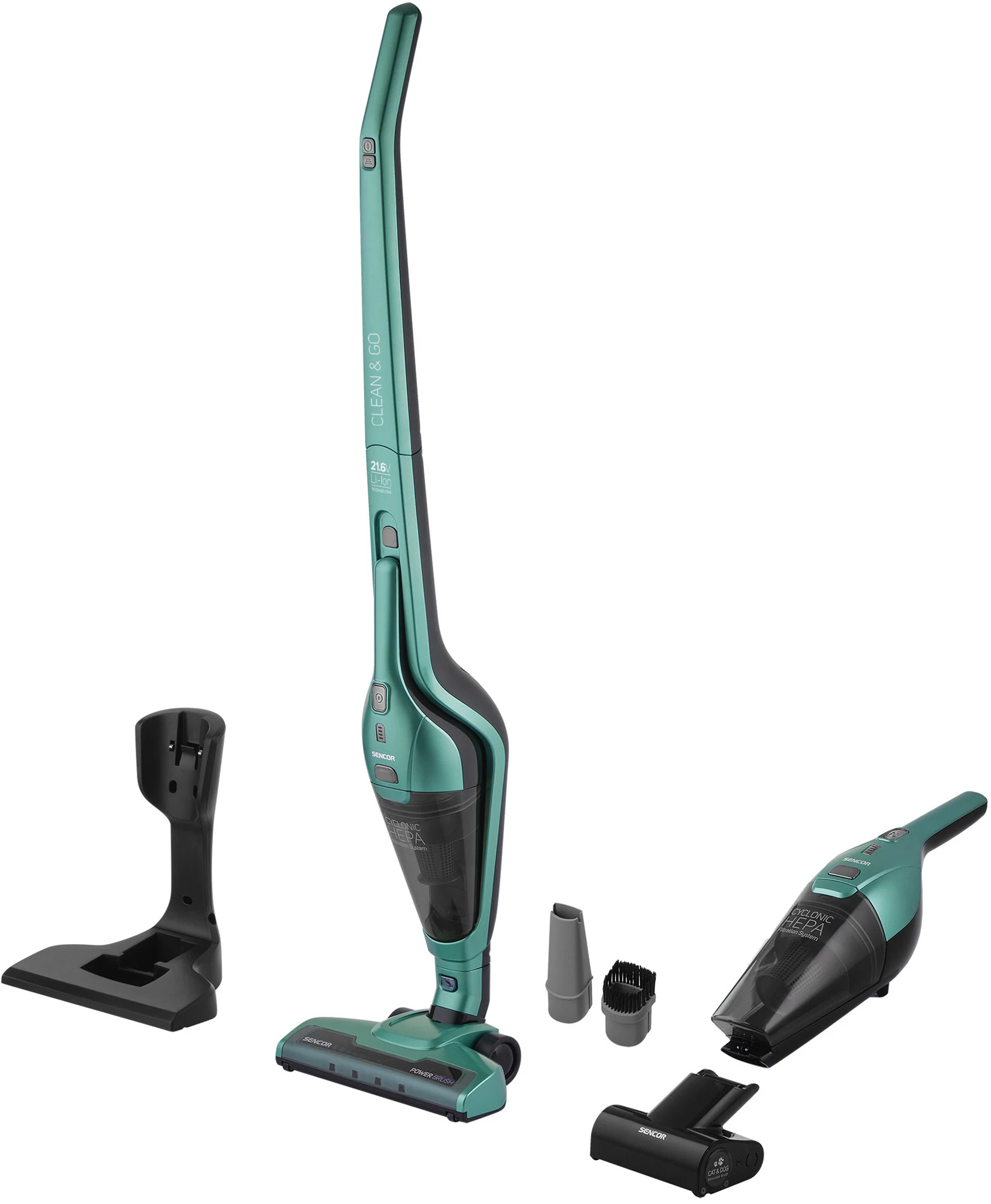 Sencor SVC 0601GR Bezvadu Stieņputekļsūcējs 3-in-1