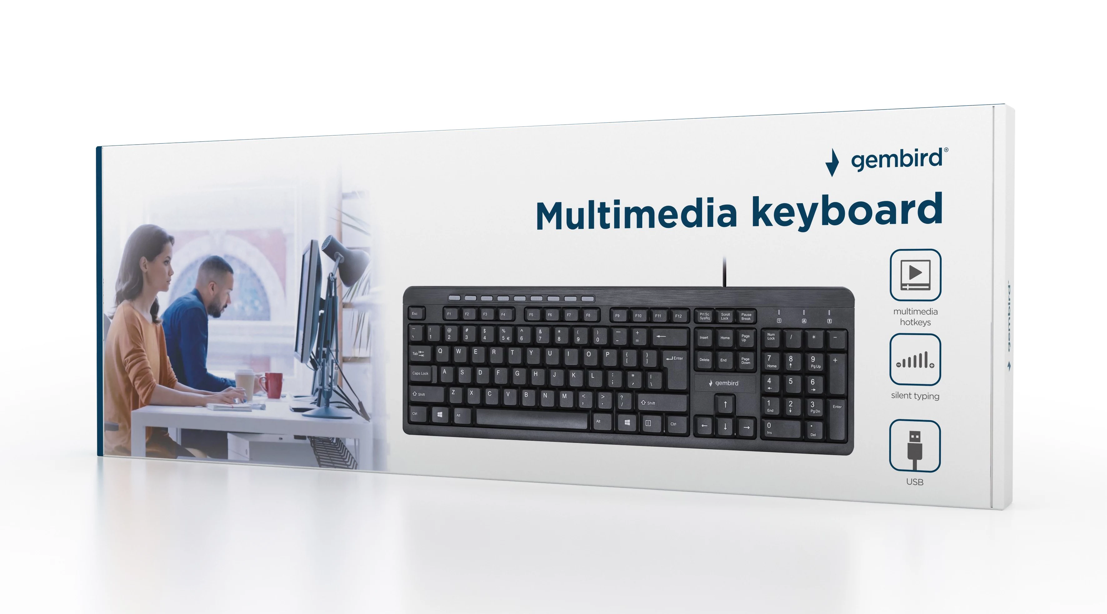 Gembird KB-UM-106 Kompakta multivides tastatūra, vadu