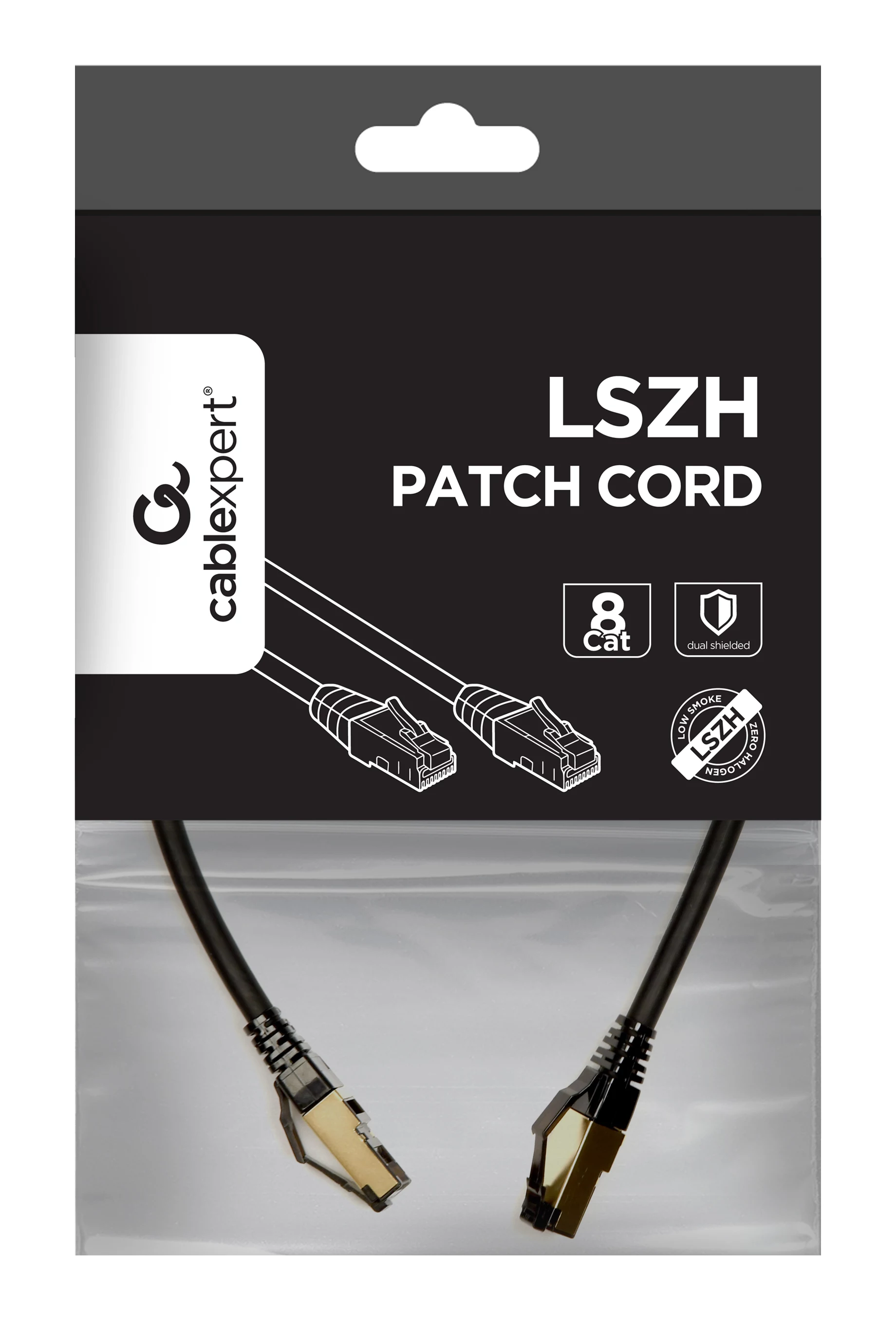 GEMBIRD PP8-LSZHCU-BK-0.5M S/FTP Cat.8