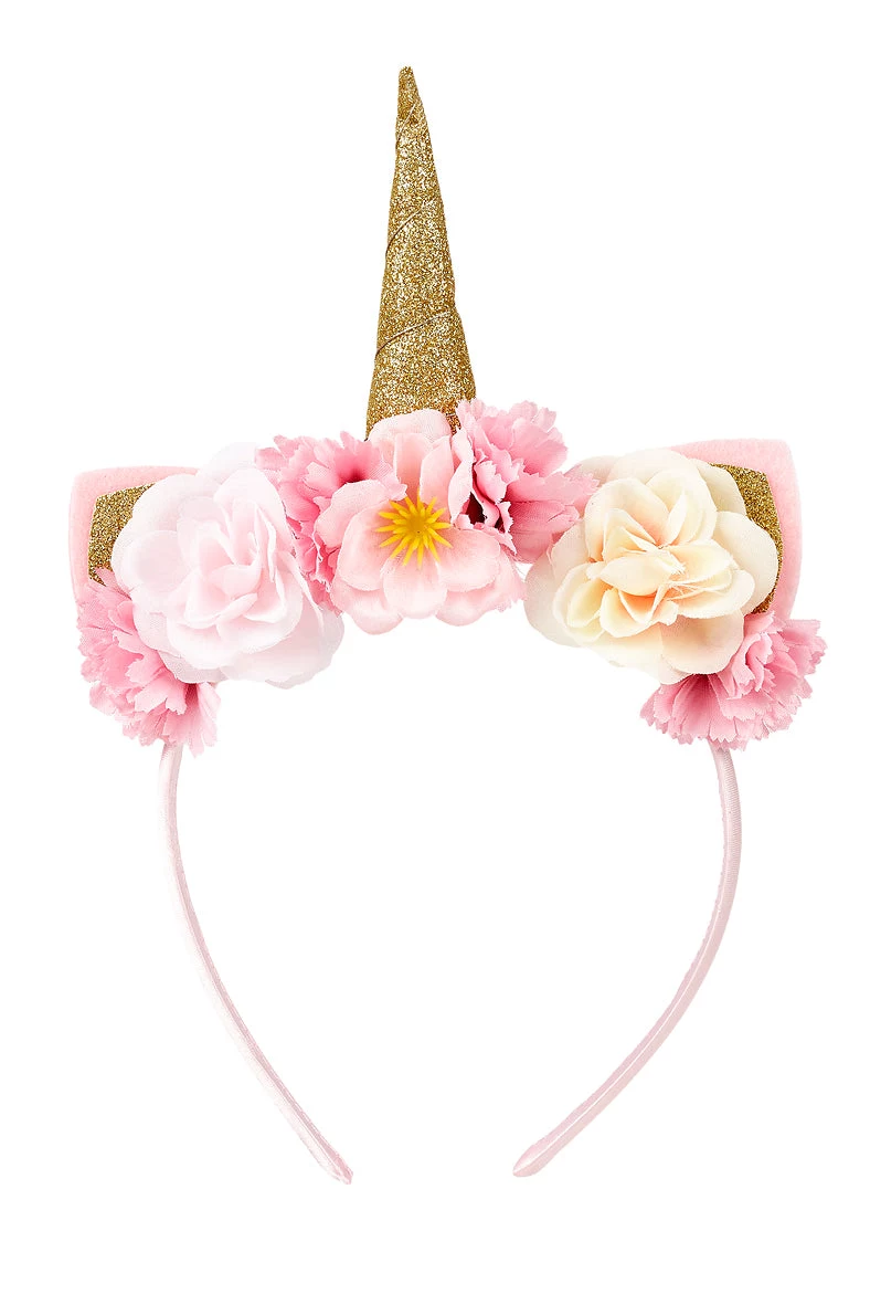 Souza! Unicorn Headband with Flowers and