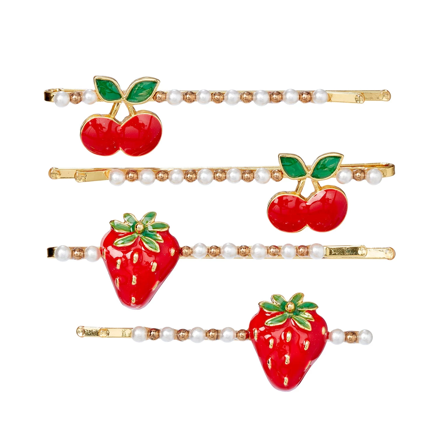 Souza! Strawberry and Cherry Hair Clips