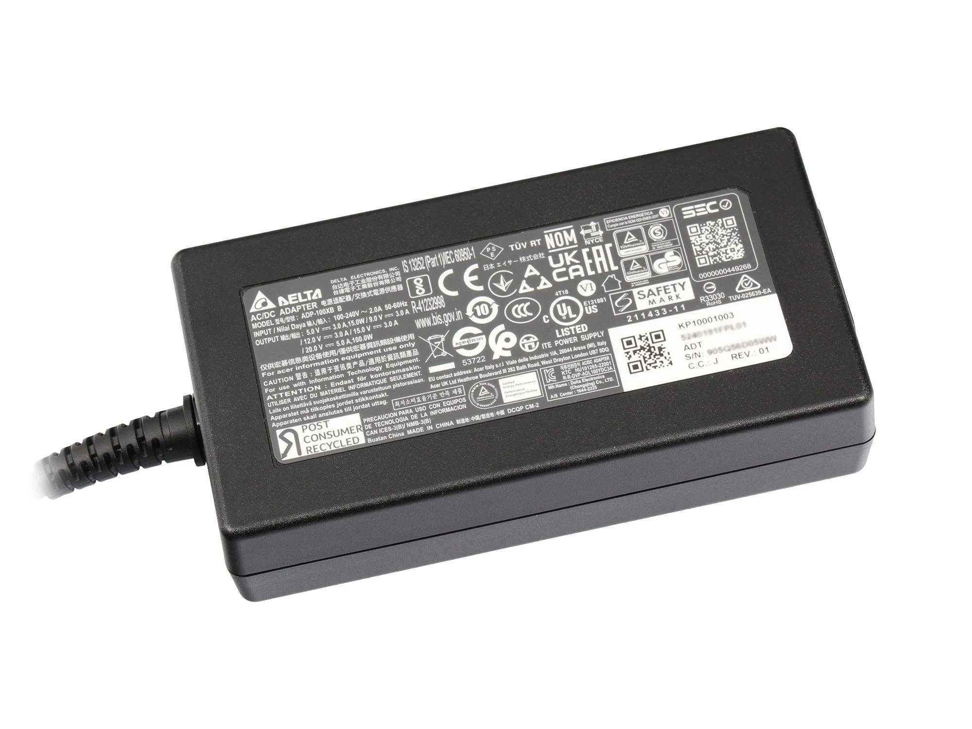 Acer Delta ADP-100XB USB-C Barošanas adapteris