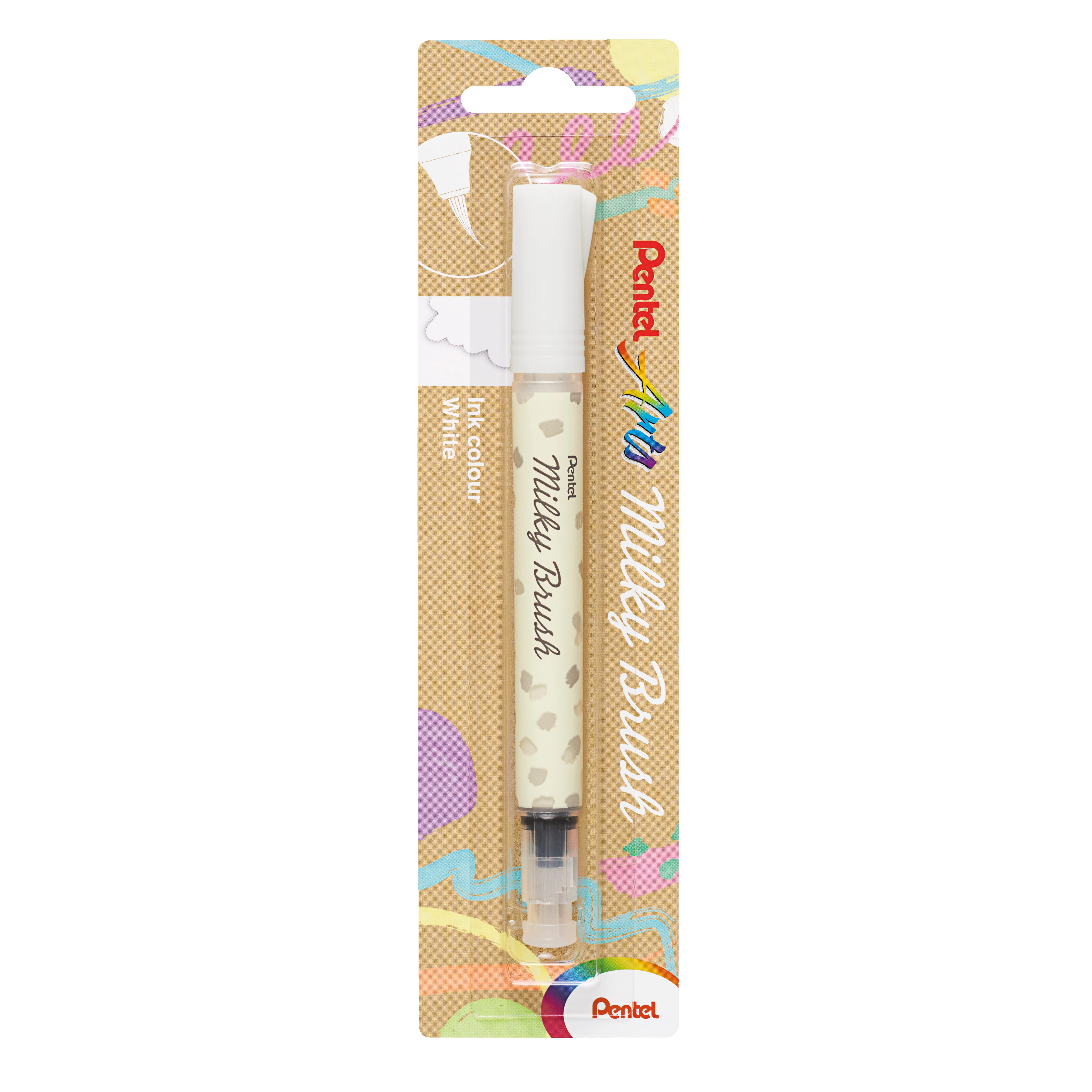 Pentel Milky Brush Pen White -