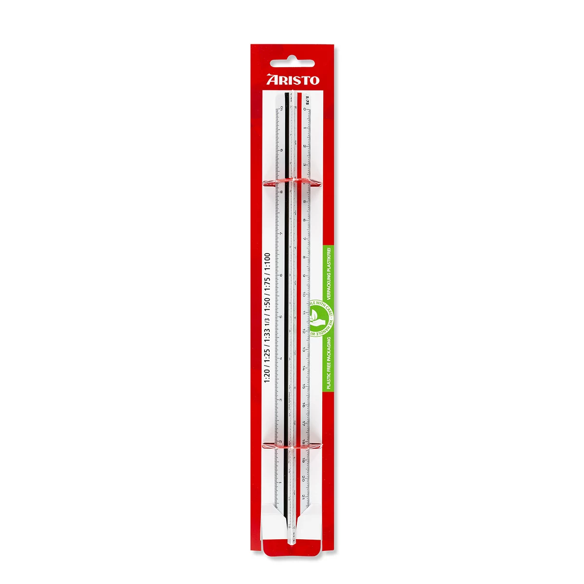 ARISTO Triangular Scale Ruler D-Profile White