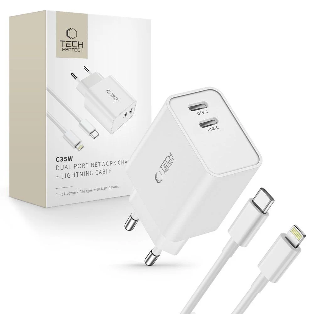 TECH-PROTECT C35W 2-Port Network Charger PD
