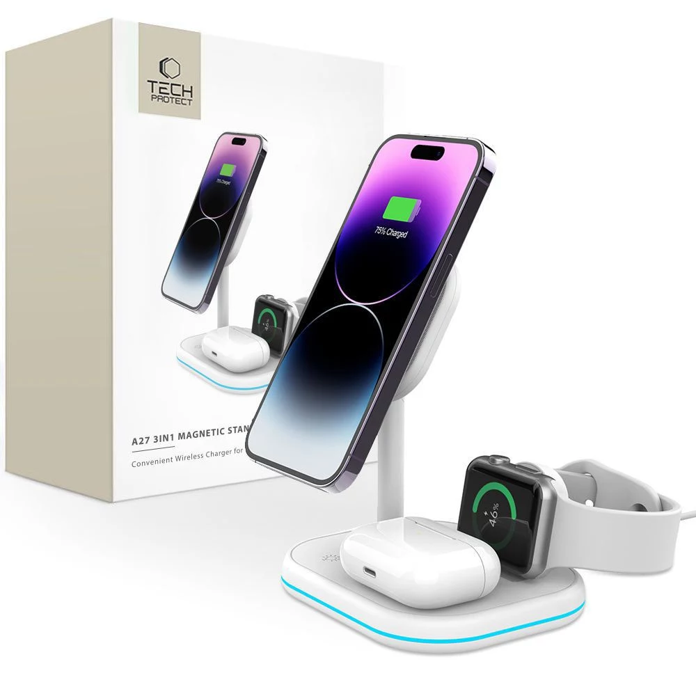 TECH-PROTECT QI15W-A27 3IN1 Magnetic MagSafe Wireless