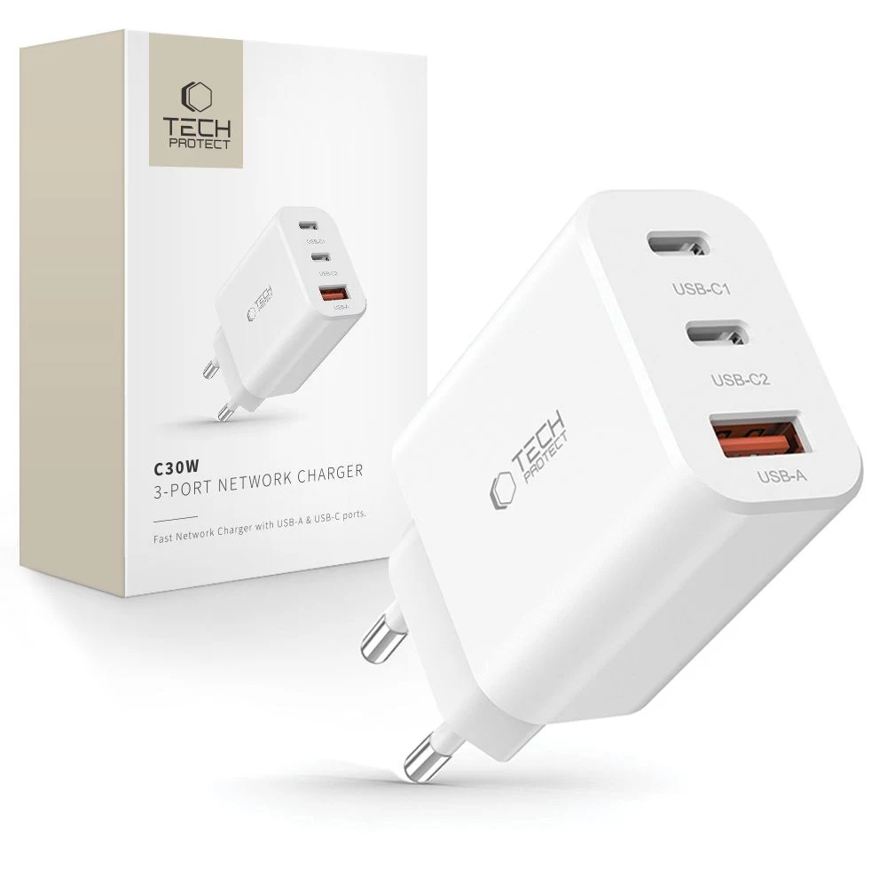 Tech-Protect NC30W 3-Port USB-C & USB-A