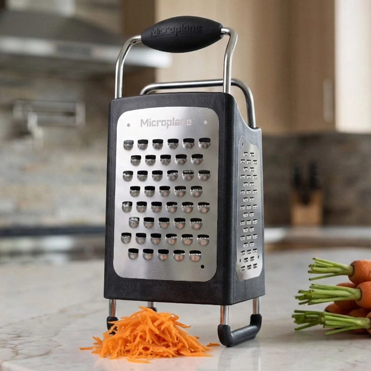 Microplane 4-Sided Box Grater Fine/Extra Coarse/Ribbon/Slicer