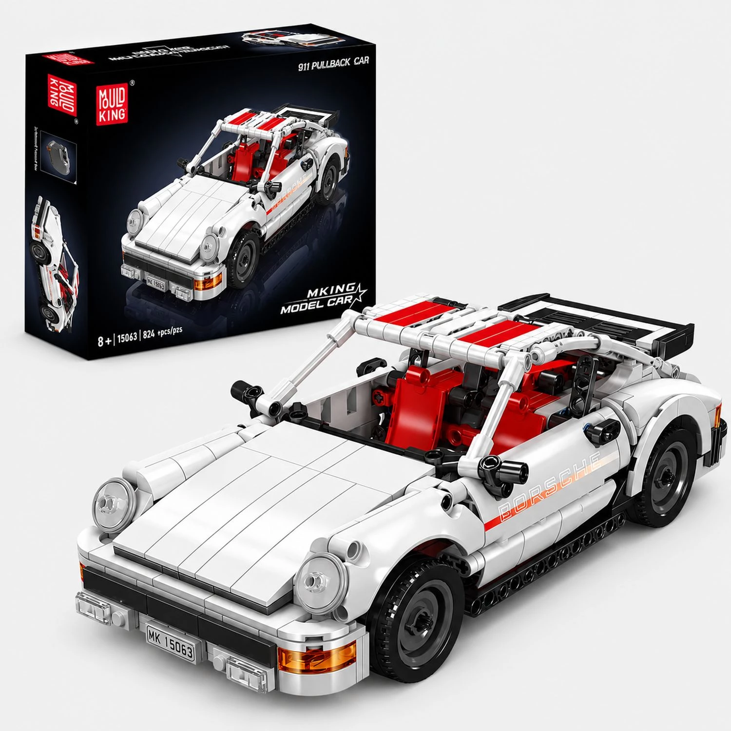 Mould King 911 Pull-Back Sports Car
