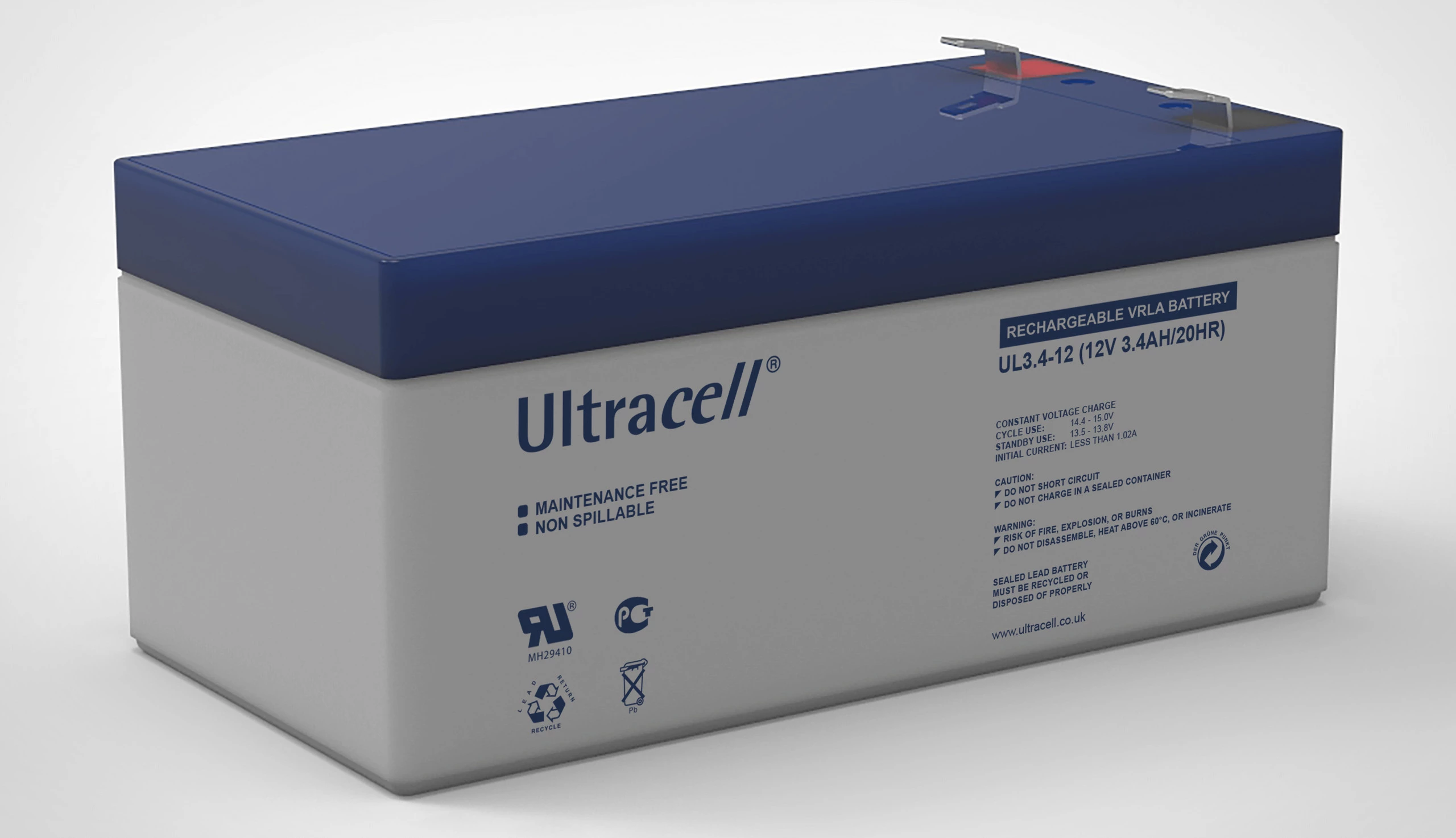ULTRACELL UL3.4-12 AGM Battery 12V