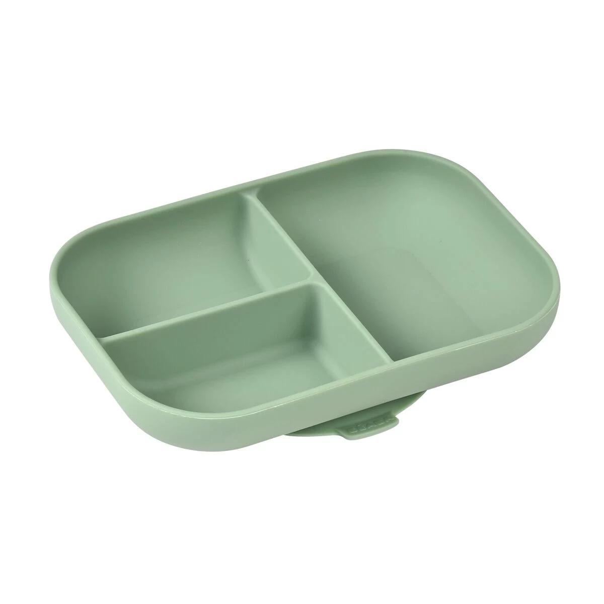Beaba 3-Compartment Suction Plate Sage Green