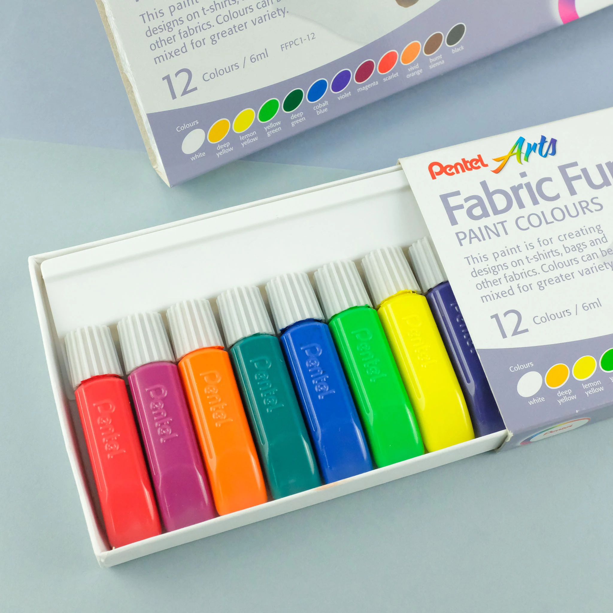 Pentel Arts FFPC1-12 Fabric Paint Set