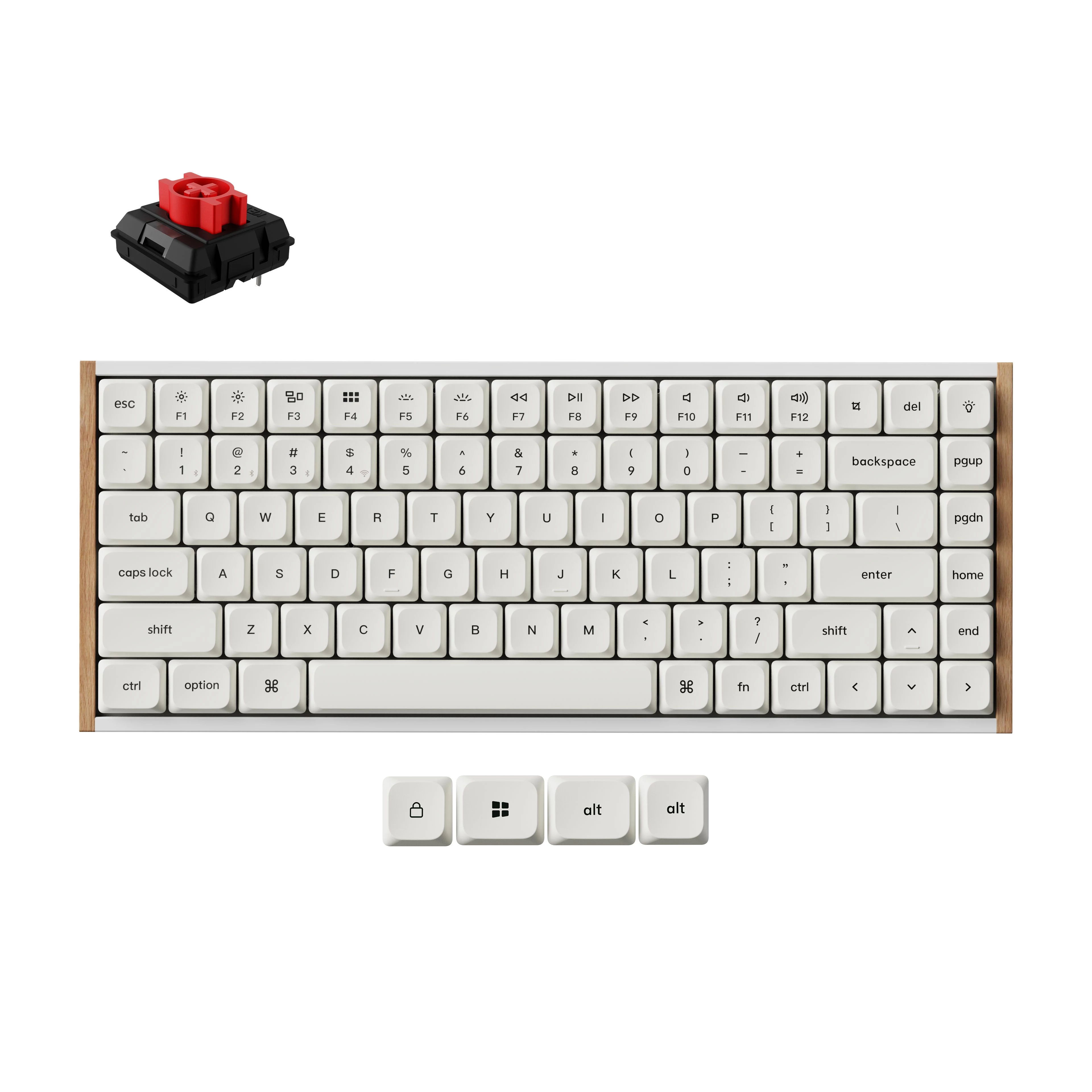 Keychron K3U-Q1Z 75% Milk POM Red