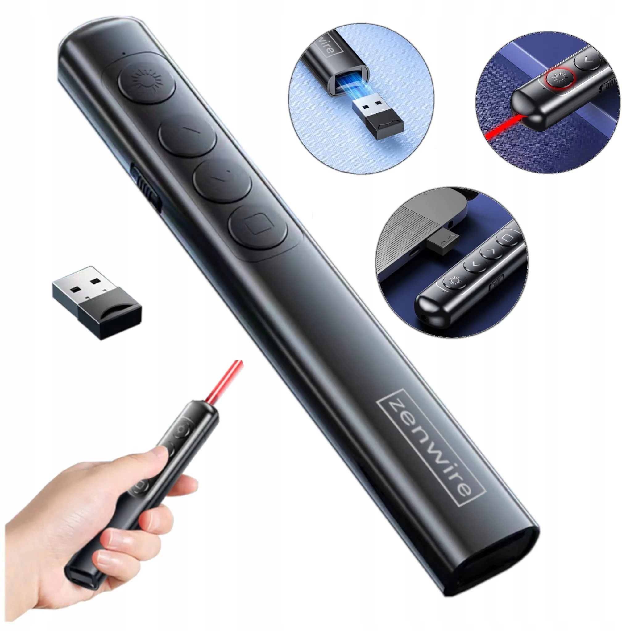 ZENWIRE S9 USB prezentācijas lāzera rādītājs