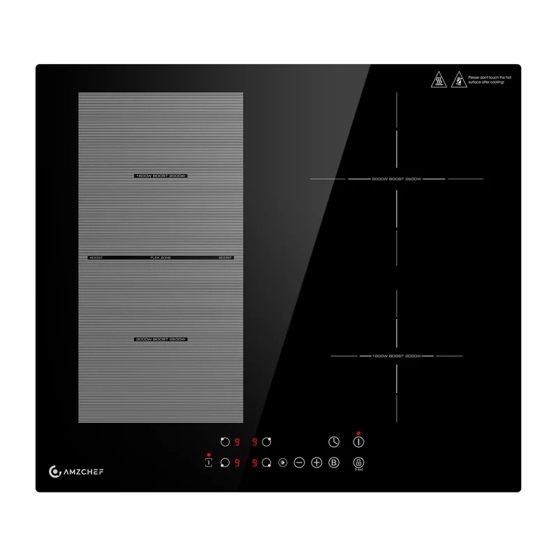 AMZCHEF CE-FS-I72S-FFDD07 4-Zonu Indukcijas Plīts 7200W