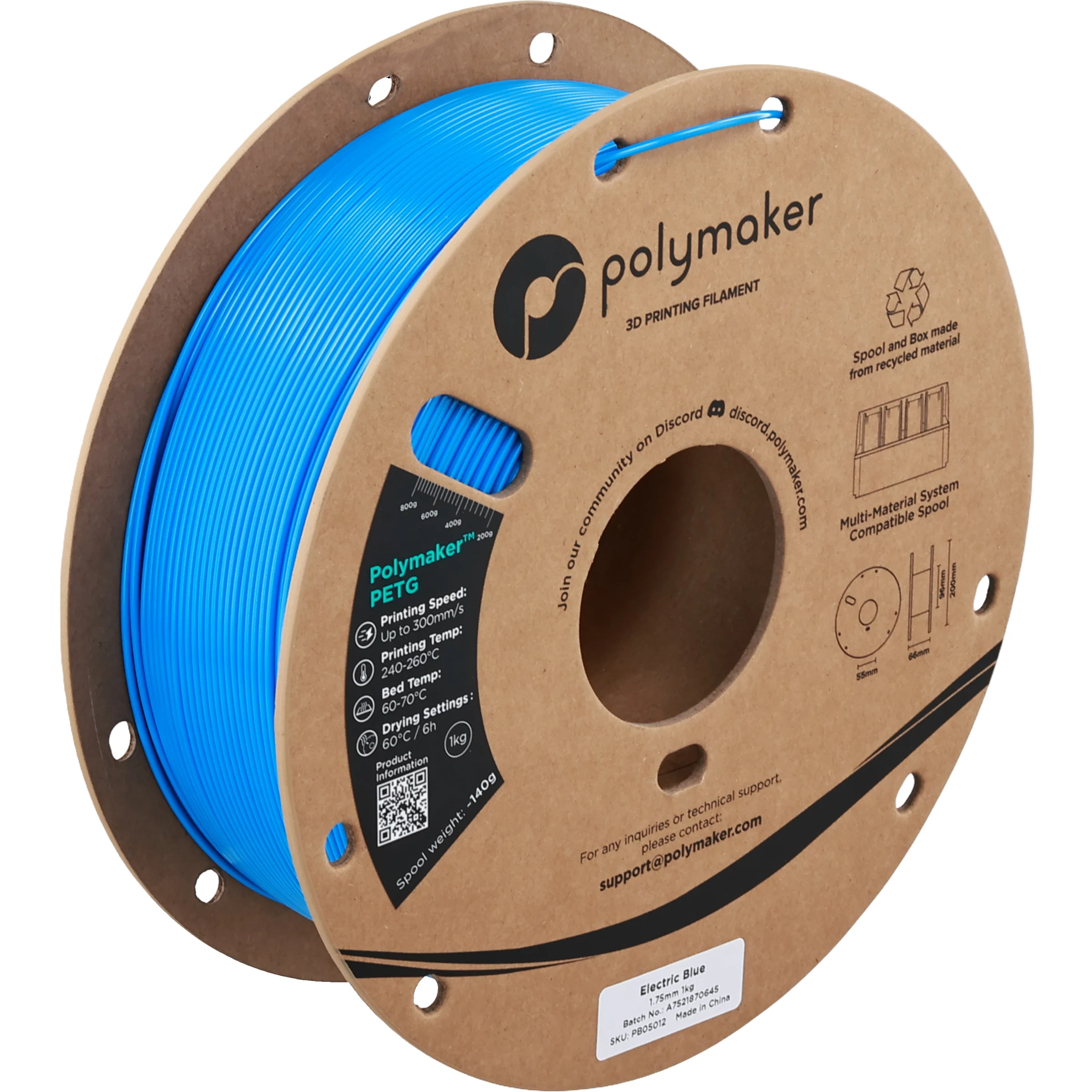 POLMASK PETG 1.75mm Electric Blue