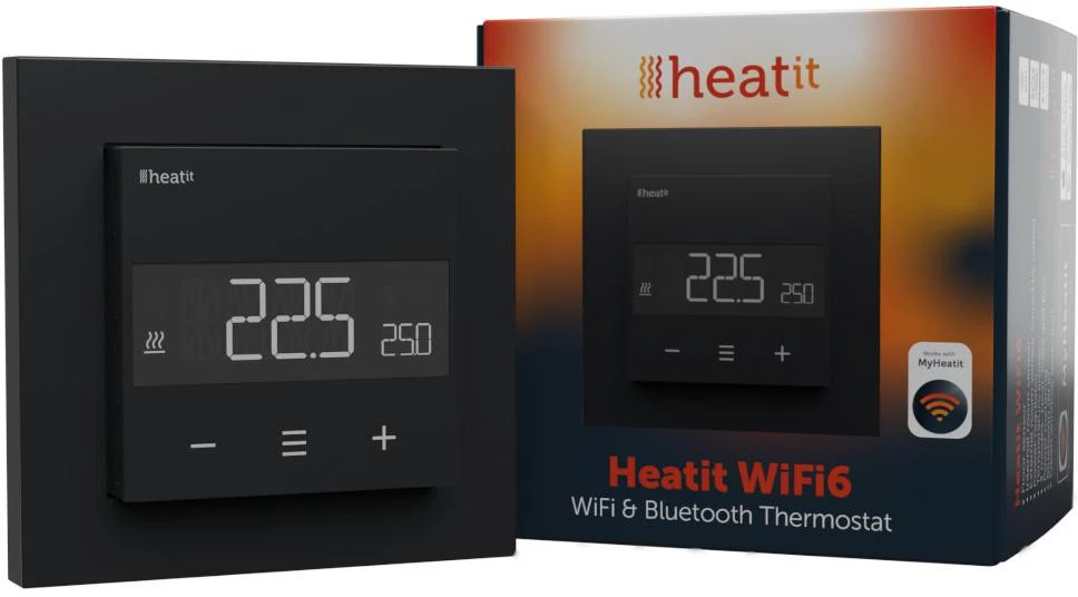 HEATIT WiFi6 Black Matt Wi-Fi Thermostat