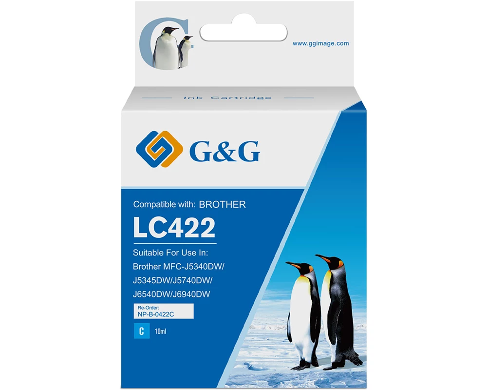G&G saderīga tintes kasetne Brother LC422C