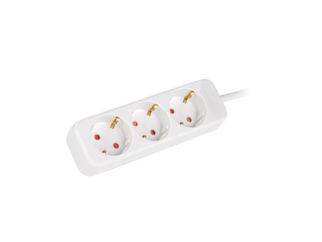 Lanberg PS0-03F-0150-W 3 kontaktu Schuko pagarinātājs