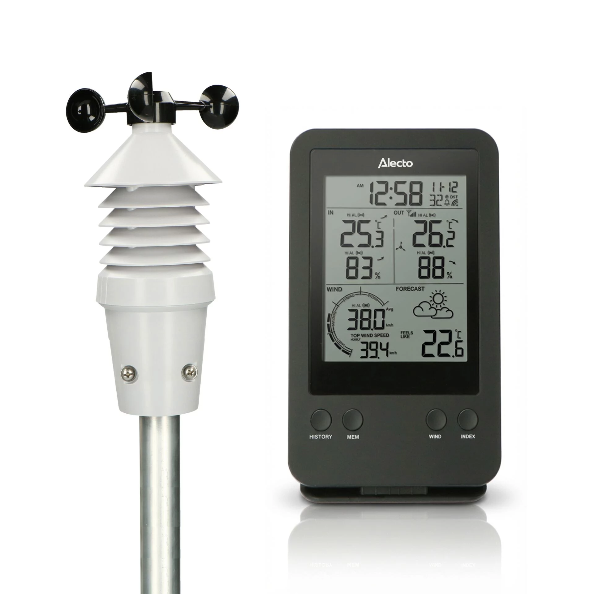 Alecto WS-3400 Profesionālā laika stacija ar