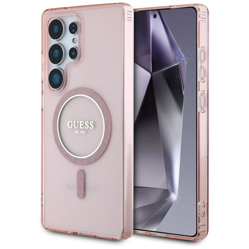 GUESS Glitter Circle Classic Logo MacCase