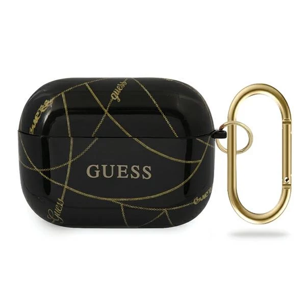 GUESS AirPods Pro vāciņš Black Gold