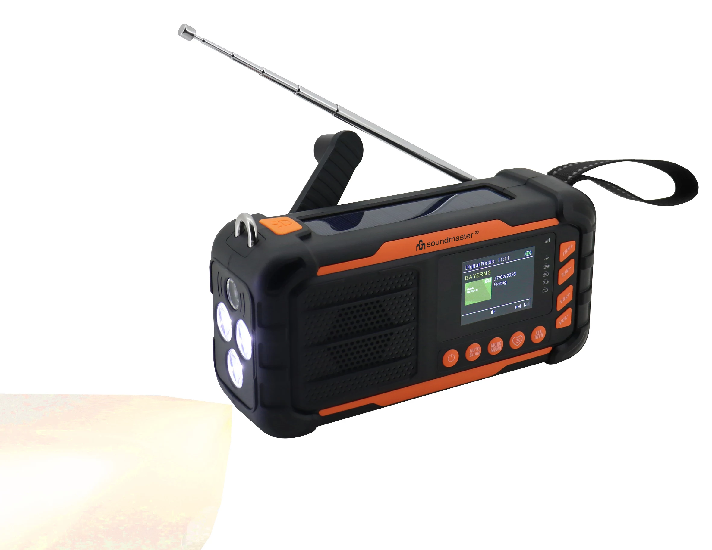 Soundmaster DAB115SW Avārijas radio DAB+/FM 10