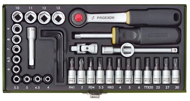 Proxxon 23080 36-daļu kombinētais skrūvgriežu un