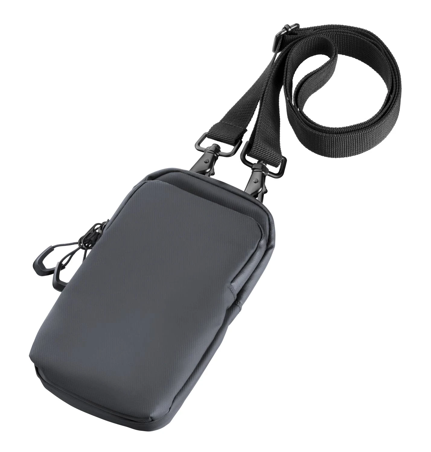TROIKA BLACK SMARTBAG viedtālruņa plecu soma
